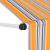 Copertină retractabilă manual, galben & albastru, 100 cm, dungi GartenMobel Dekor