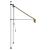 Copertină retractabilă manual, dungi portocaliu și alb, 100 cm GartenMobel Dekor