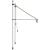 Copertină retractabilă manual, crem, 100 cm GartenMobel Dekor