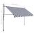 Copertină retractabilă manual cu LED, albastru & alb, 250 cm GartenMobel Dekor
