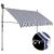 Copertină retractabilă manual cu LED, albastru & alb, 250 cm GartenMobel Dekor