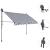 Copertină retractabilă manual cu LED, albastru & alb, 250 cm GartenMobel Dekor