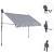 Copertină retractabilă manual cu LED, albastru & alb, 300 cm GartenMobel Dekor