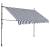Copertină retractabilă manual cu LED, albastru & alb, 300 cm GartenMobel Dekor