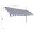 Copertină retractabilă manual cu LED, albastru & alb, 350 cm GartenMobel Dekor