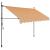 Copertină retractabilă manual cu LED, galben & albastru, 300 cm GartenMobel Dekor