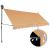 Copertină retractabilă manual cu LED, galben & albastru, 350 cm GartenMobel Dekor