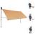 Copertină retractabilă manual cu LED, galben & albastru, 350 cm GartenMobel Dekor