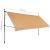 Copertină retractabilă manual cu LED, galben & albastru, 350 cm GartenMobel Dekor