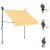 Copertină retractabilă manual cu LED, alb & portocaliu, 150 cm GartenMobel Dekor