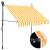 Copertină retractabilă manual cu LED, alb & portocaliu, 150 cm GartenMobel Dekor