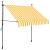Copertină retractabilă manual cu LED, alb & portocaliu, 150 cm GartenMobel Dekor