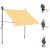 Copertină retractabilă manual cu LED, alb & portocaliu, 200 cm GartenMobel Dekor