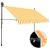 Copertină retractabilă manual cu LED, alb & portocaliu, 300 cm GartenMobel Dekor