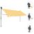 Copertină retractabilă manual cu LED, alb & portocaliu, 350 cm GartenMobel Dekor