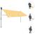 Copertină retractabilă manual cu LED, alb & portocaliu, 400 cm GartenMobel Dekor