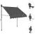 Copertină retractabilă manual cu LED, antracit, 100 cm GartenMobel Dekor