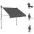 Copertină retractabilă manual cu LED, antracit, 150 cm GartenMobel Dekor