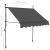 Copertină retractabilă manual cu LED, antracit, 200 cm GartenMobel Dekor