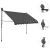 Copertină retractabilă manual cu LED, antracit, 250 cm GartenMobel Dekor