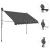 Copertină retractabilă manual cu LED, antracit, 300 cm GartenMobel Dekor
