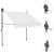 Copertină retractabilă manual cu LED, crem, 150 cm GartenMobel Dekor