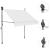 Copertină retractabilă manual cu LED, crem, 200 cm GartenMobel Dekor