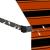 Copertină retractabilă manual cu LED, portocaliu & maro, 150 cm GartenMobel Dekor