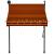Copertină retractabilă manual cu LED, portocaliu & maro, 150 cm GartenMobel Dekor