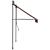 Copertină retractabilă manual cu LED, portocaliu & maro, 150 cm GartenMobel Dekor