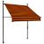 Copertină retractabilă manual cu LED, portocaliu & maro, 150 cm GartenMobel Dekor