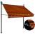 Copertină retractabilă manual cu LED, portocaliu & maro, 200 cm GartenMobel Dekor