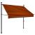 Copertină retractabilă manual cu LED, portocaliu & maro, 200 cm GartenMobel Dekor