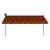 Copertină retractabilă manual cu LED, portocaliu & maro, 400 cm GartenMobel Dekor