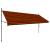 Copertină retractabilă manual cu LED, portocaliu & maro, 400 cm GartenMobel Dekor