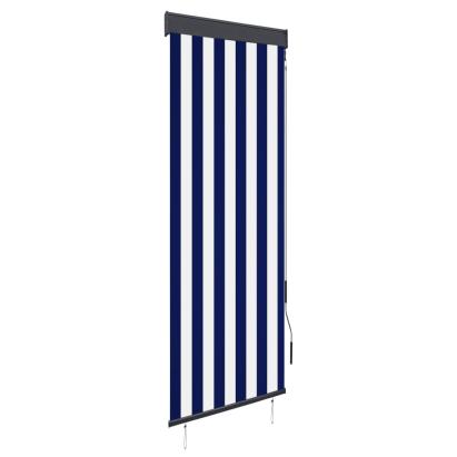 Jaluzea tip rulou de exterior, albastru și alb, 60 x 250 cm GartenMobel Dekor