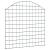 Set gard de grădină arcuit, verde, 77,5 x 78,5 cm GartenMobel Dekor