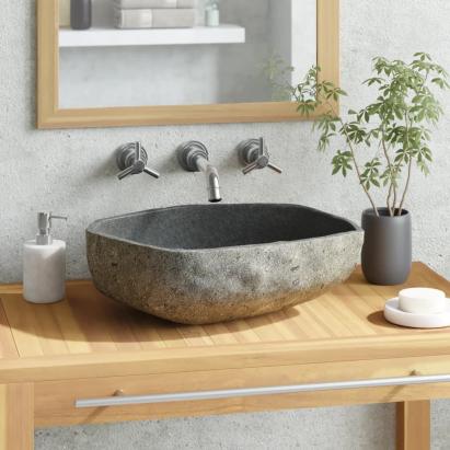 Chiuvetă din piatră de râu, 45-53 cm, oval   GartenMobel Dekor