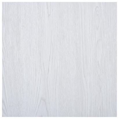 Plăci de pardoseală autoadezive, alb, 5,11 m² PVC  GartenMobel Dekor