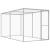 Cușcă pentru pisici, 3x1,5x1,5 m, oțel galvanizat GartenMobel Dekor