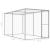 Cușcă pentru pisici, 3x1,5x1,5 m, oțel galvanizat GartenMobel Dekor
