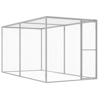 Cușcă pentru pisici, 3x1,5x1,5 m, oțel galvanizat GartenMobel Dekor