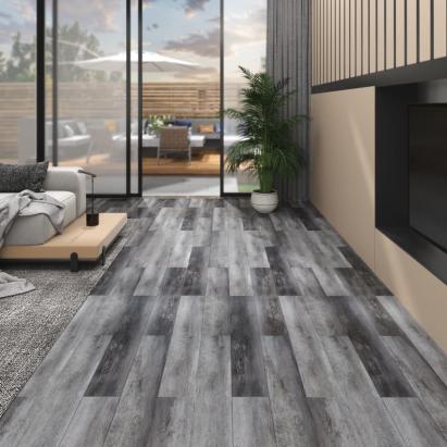 Plăci de pardoseală, gri lucios, 5,26 m², 2 mm, PVC GartenMobel Dekor