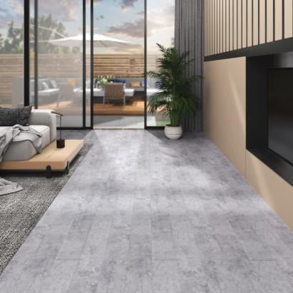 Plăci pardoseală autoadezive, gri ciment, 4,46 m², PVC, 3 mm GartenMobel Dekor