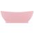 Chiuvetă lux cu preaplin, roz mat, 58,5x39 cm ceramică, oval GartenMobel Dekor