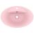 Chiuvetă lux cu preaplin, roz mat, 58,5x39 cm ceramică, oval GartenMobel Dekor