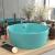 Chiuvetă de lux cu preaplin verde deschis mat 36x13 cm ceramică GartenMobel Dekor