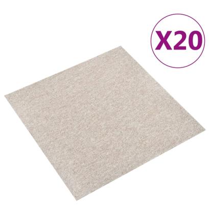 Plăci de pardoseală, 20 buc., bej deschis, 50 x 50 cm, 5 m² GartenMobel Dekor