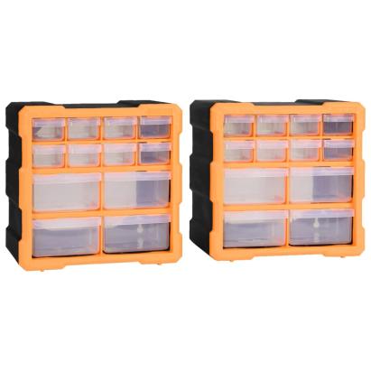 Organizatoare cu 12 sertare, 2 buc., 26,5 x 16 x 26 cm GartenMobel Dekor