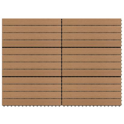 Plăci de pardoseală, 6 buc., maro, 60x30 cm, WPC, 1,08 m² GartenMobel Dekor